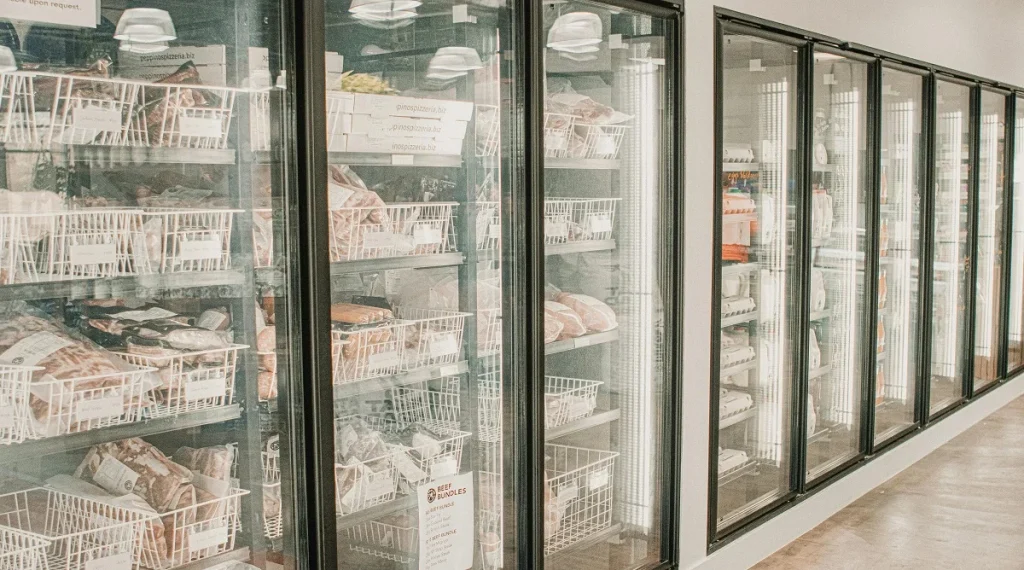Frozen produce stored in a freezer to support practical meal planning and reduce food waste