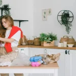 Food scrap separation in a kitchen helping household waste sorting stay cleaner and easier