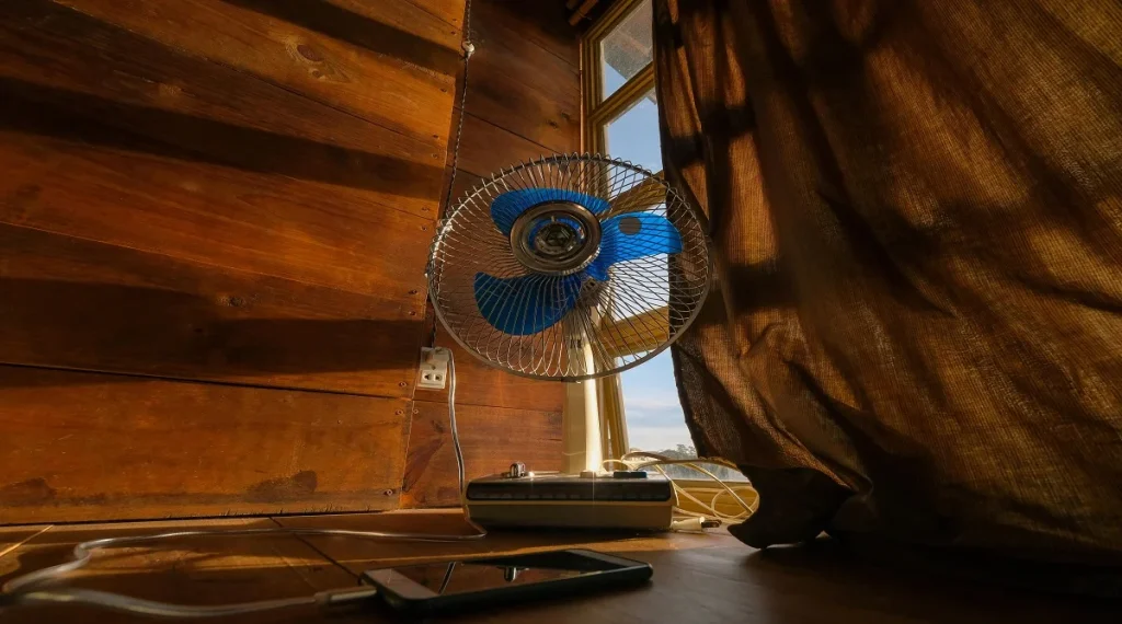 Humid days managed with better indoor airflow from a fan and open window