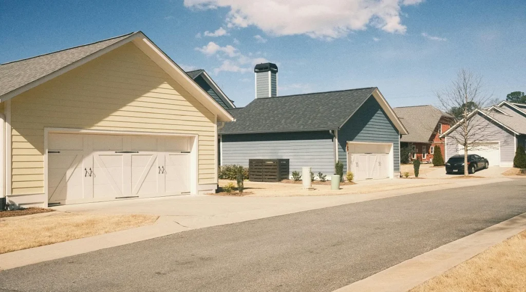 Pavement stays hot longer near a home driveway and affects nearby comfort