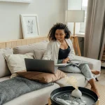 Using daylight better in a home living room to lower home energy use