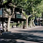 Pavement stays hot longer on a city street during a warm afternoon