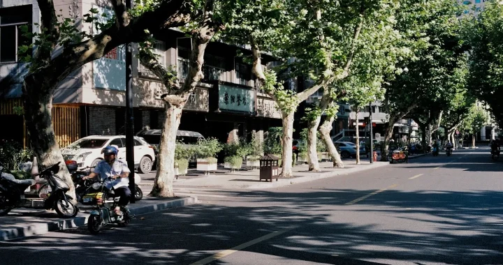 Pavement stays hot longer on a city street during a warm afternoon