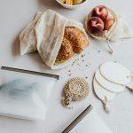 Throwing less away by using practical reusable household items in a kitchen setting