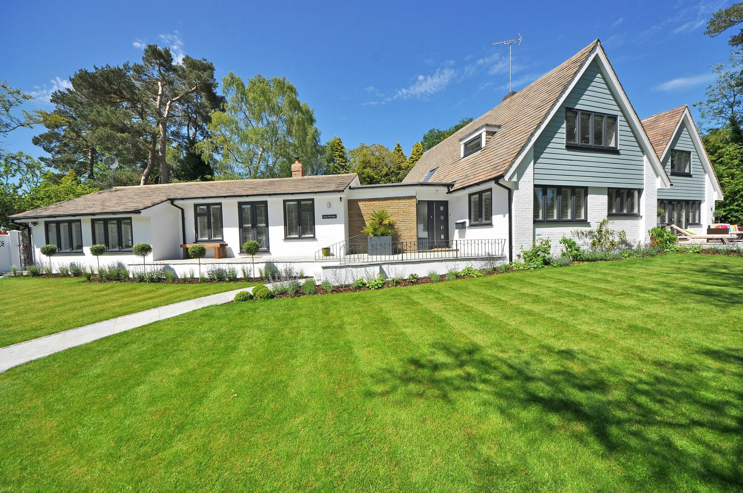 Yard shade across a backyard helping healthier ground conditions and slower moisture loss