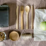 One useful low-waste habit shown through simple reusable kitchen items arranged for daily use