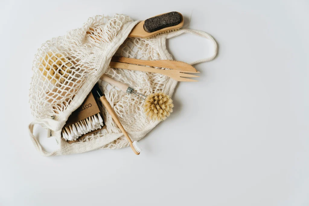 One useful low-waste habit supported by reusable items kept visible for daily routines