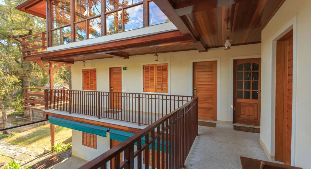 Warm balconies and patios affecting nearby indoor rooms during summer evening hours