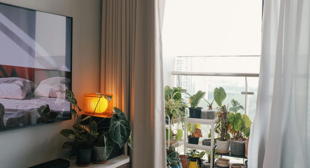 Warm balcony surface keeping a nearby indoor room hotter into the evening