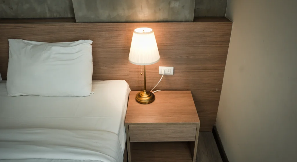 Bedroom prepared before sunset for better summer night comfort