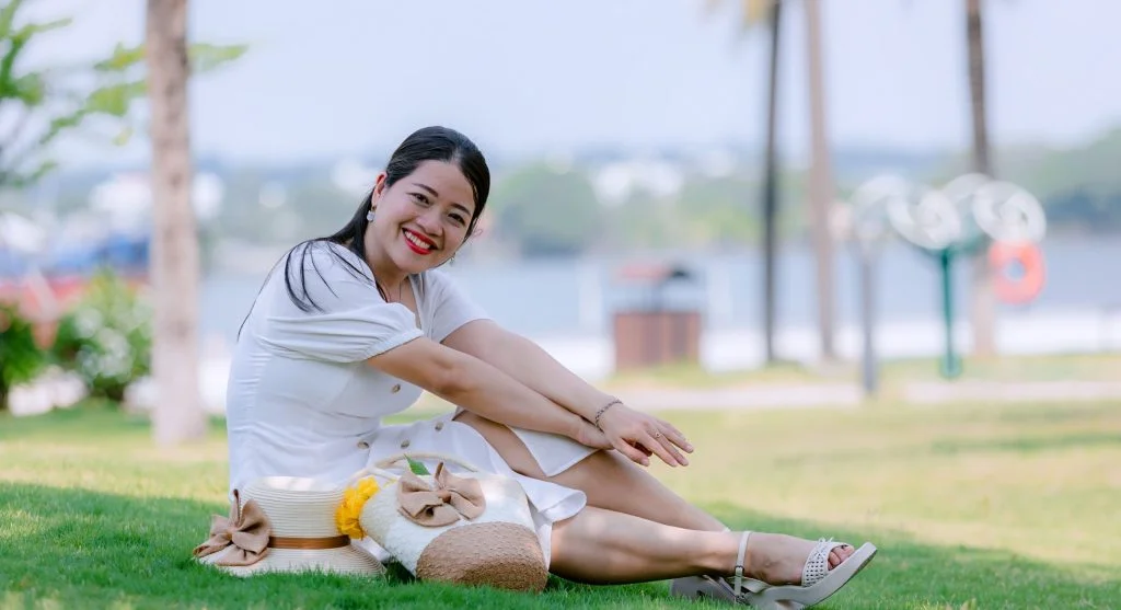 Walking on grass can feel cooler than walking on concrete during warm summer weather